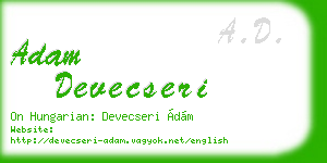 adam devecseri business card